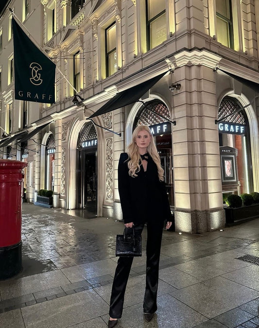 Taura- Straight leg satin trousers