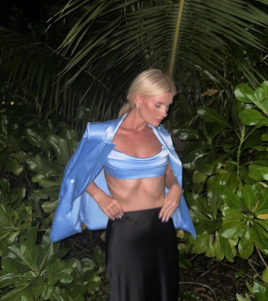 Ruby Blazer cor ord set- blue