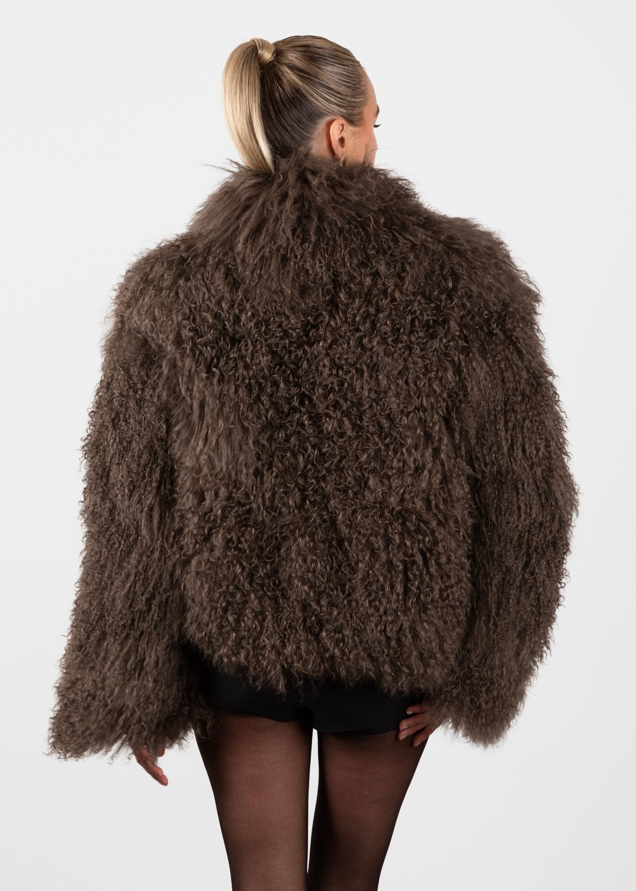 Mongolian Fur Coat- Chocolate (Made to order)