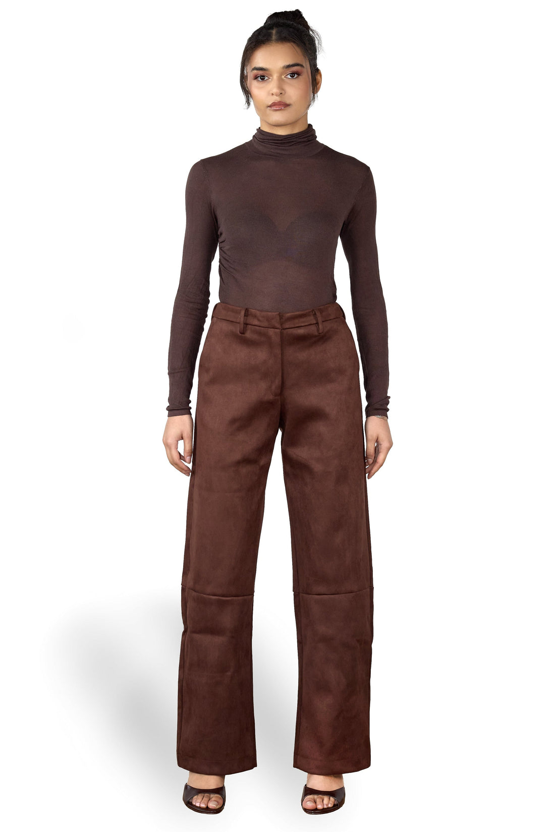 Suede Wide Leg Trousers – Mocha Brown: The Elevated Essential Your Wardrobe Needs