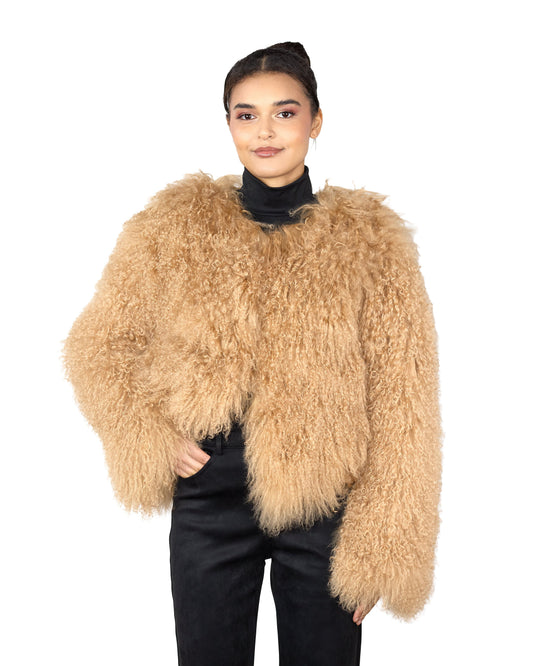 Beige Mongolian Fur Coat: The Statement Luxury Your Wardrobe Deserves
