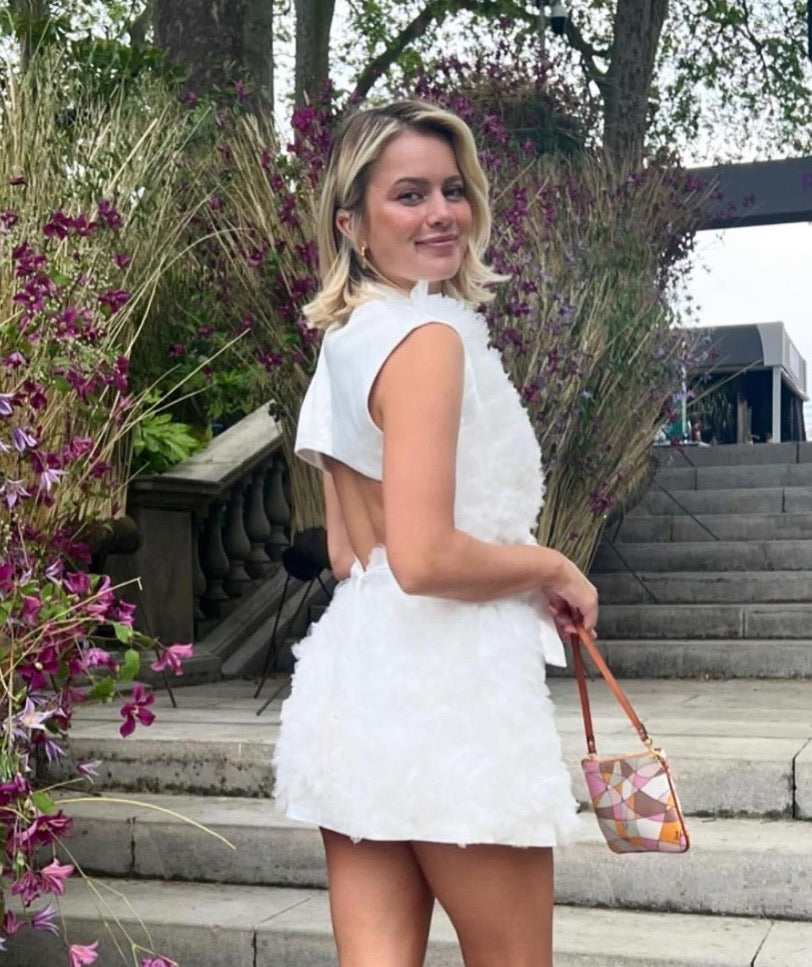 Victoria Dress- The perfect white statement Mini dress