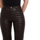 Woven Leather Trousers- Deep Brown (Pre Order)