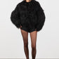 Mongolian Fur Coat- Black (Made to order)