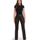 Woven Leather Trousers- Deep Brown (Pre Order)