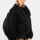 Mongolian Fur Coat- Black (Made to order)