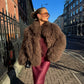 Mongolian Fur Coat- Chocolate (Made to order)