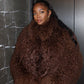 Mongolian Fur Coat- Chocolate - PRE ORDER