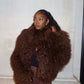 Mongolian Fur Coat- Chocolate - PRE ORDER