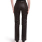 Woven Leather Trousers- Deep Brown (Pre Order)