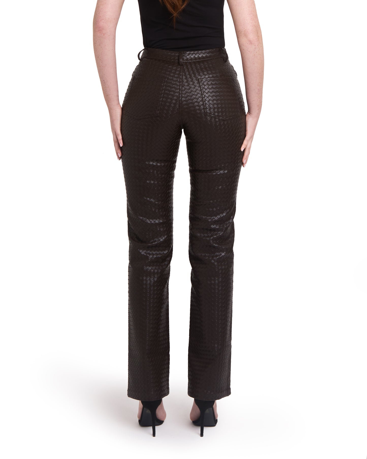 Flare Pants Plt Croc Trousers Faux Croc Leather Pants TWINSET