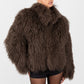 Mongolian Fur Coat- Chocolate (Made to order)