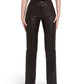 Woven Leather Trousers- Deep Brown (Pre order)