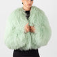Mongolian Fur Coat- Mint Green (Made to order)
