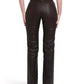 Woven Leather Trousers- Deep Brown (Pre order)