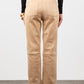 Suede High Waisted Trousers- Beige (Pre-Order)