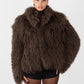 Mongolian Fur Coat- Chocolate (Made to order)