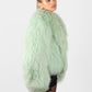 Mongolian Fur Coat- Mint Green (Made to order)