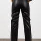 Woven Leather Trousers- Black (Pre order)