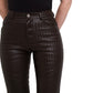 Woven Leather Trousers- Deep Brown (Pre order)