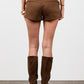 Suede Shorts- Brown (Pre Order)