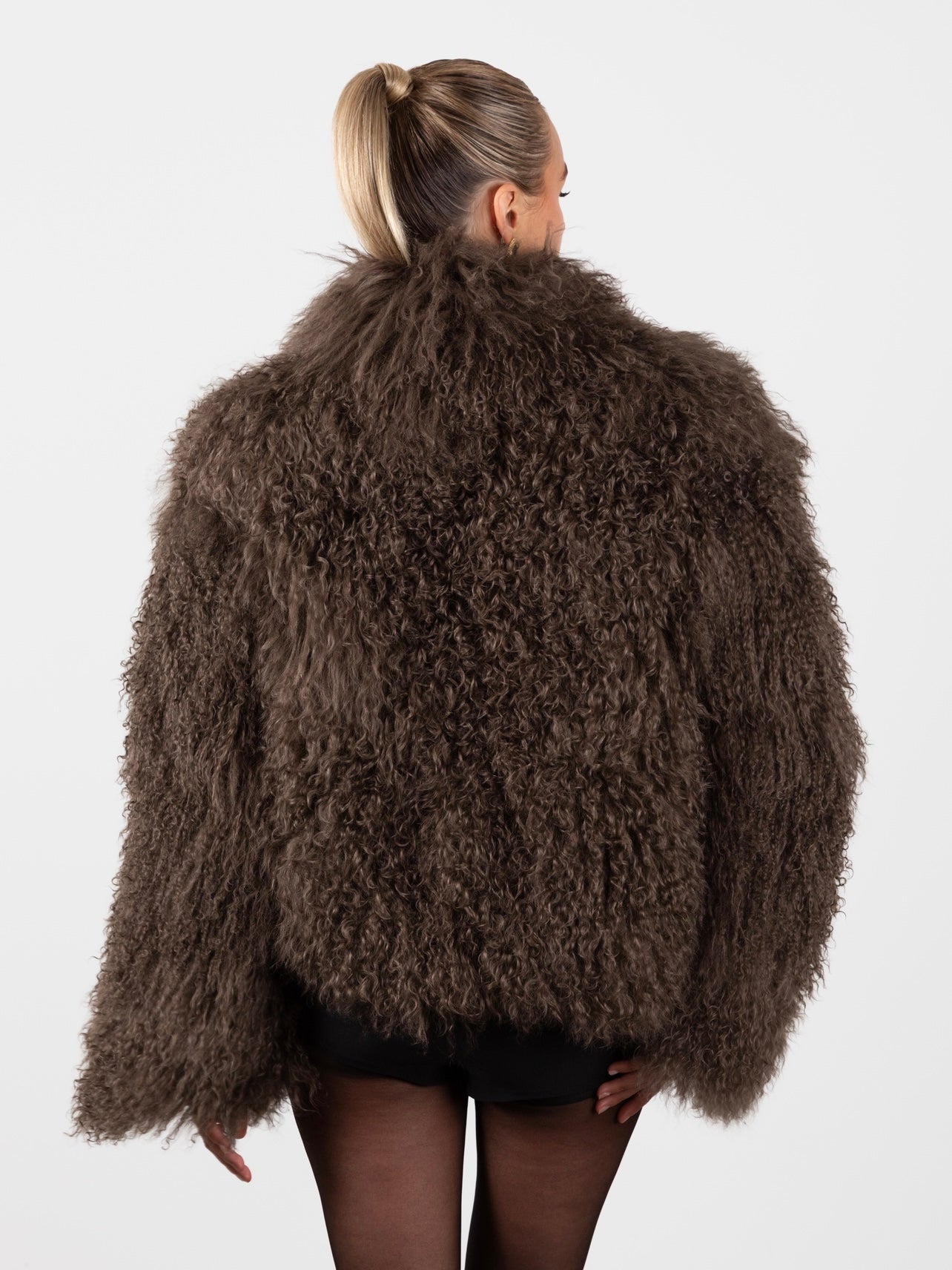 Mongolian Fur Coat- Chocolate (Made to order)