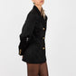 Suede Cinched Blazer - Black (Pre-Order)