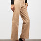 Suede High Waisted Trousers- Beige (Pre-Order)
