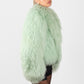 Mongolian Fur Coat- Mint Green (Made to order)