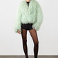 Mongolian Fur Coat- Mint Green (Made to order)