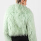 Mongolian Fur Coat- Mint Green (Made to order)