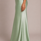 Satin Maxi Skirt -Pistachio